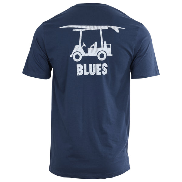 Island Tee - Short Sleeve Blues Logo - Navy