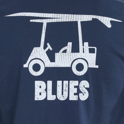 Island Tee - Short Sleeve Blues Logo - Navy