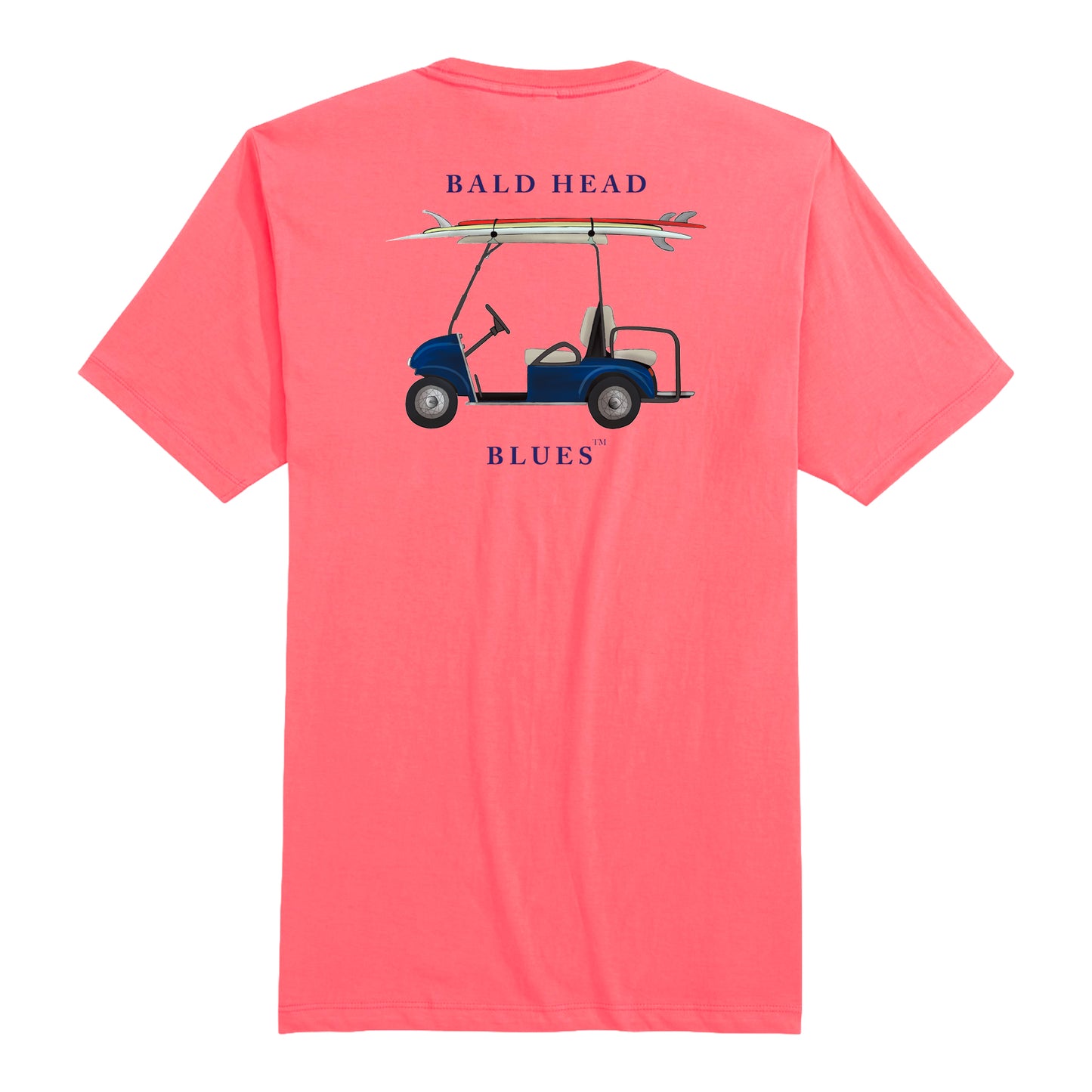 Island Tee - Short Sleeve Golf Cart - Coral