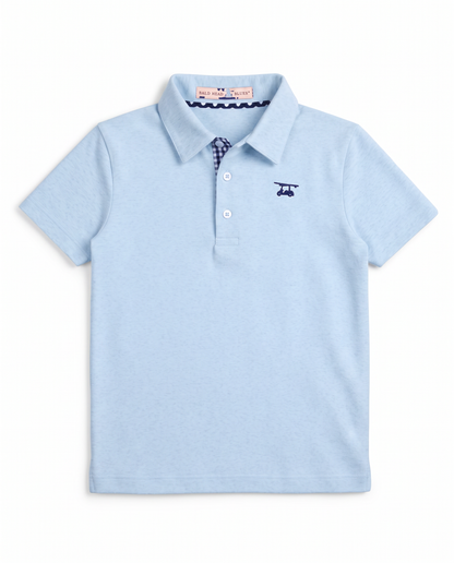 Albatross Youth Polo Heather Bell front