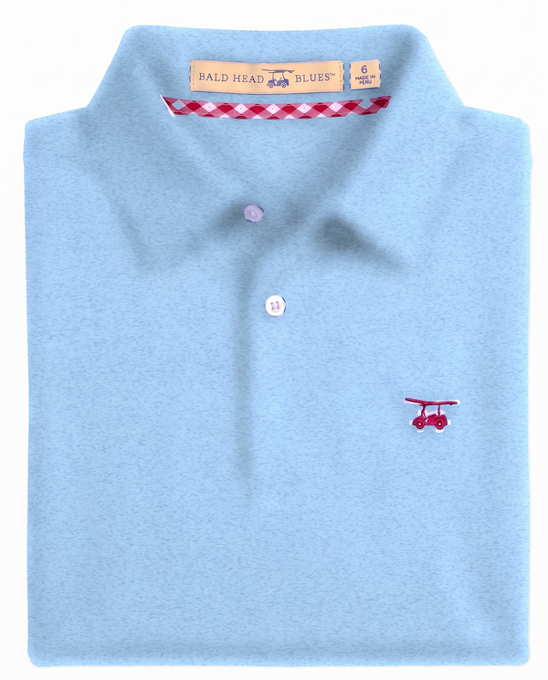 Albatross Youth Polo Heather Regatta folded