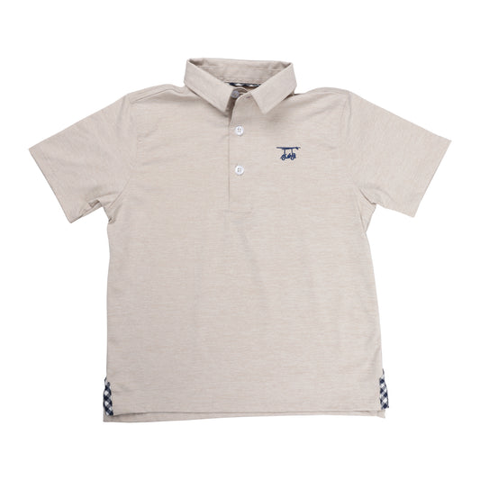 Albatross Youth Polo - Heather Sand Dollar
