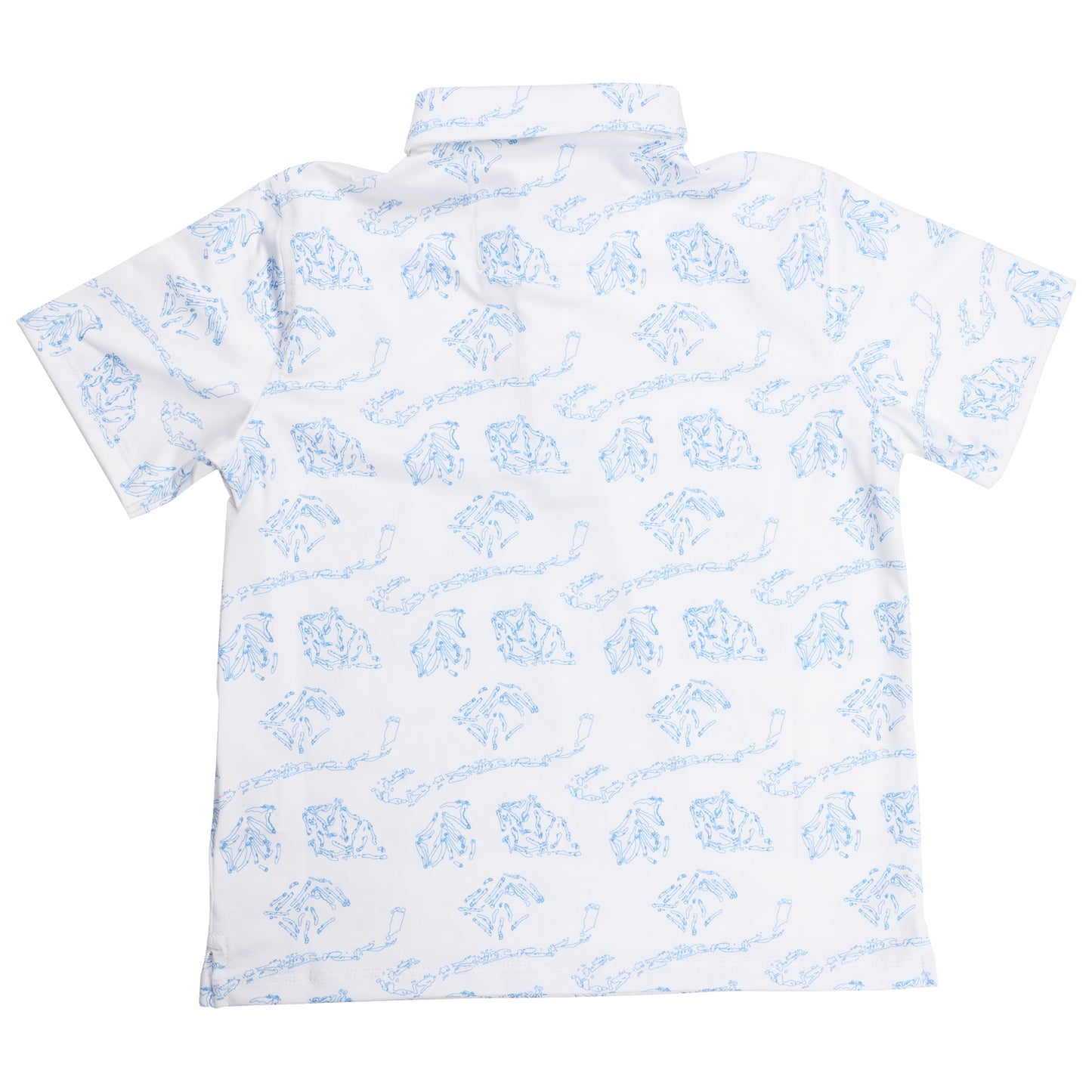 Youth Albatross Polo - Majors All-Over Print on White