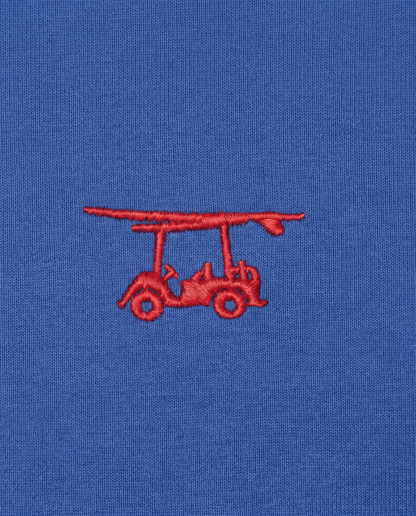 Albatross Youth Polo Royal Blue chest logo detail