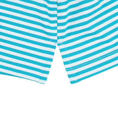 Youth First Class Polo - Lagoon / White Stripe