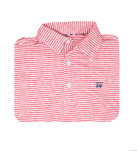 Albatross Polo - Heather State Red / White