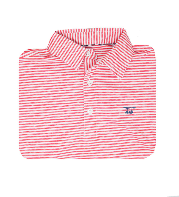 Albatross Polo - Heather State Red / White