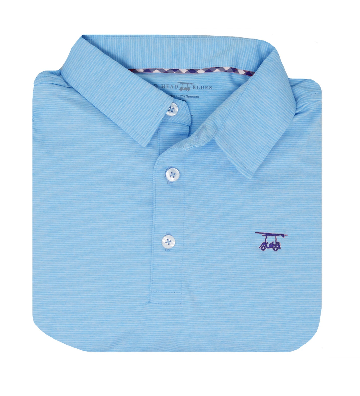 Limited Edition Polo - Heather Blue / Thin White Stripes