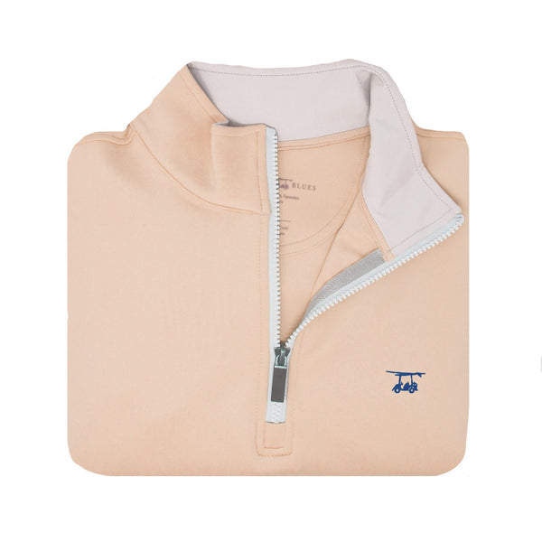 Dogwood Quarter Zip - Solid Peach – Bald Head Blues