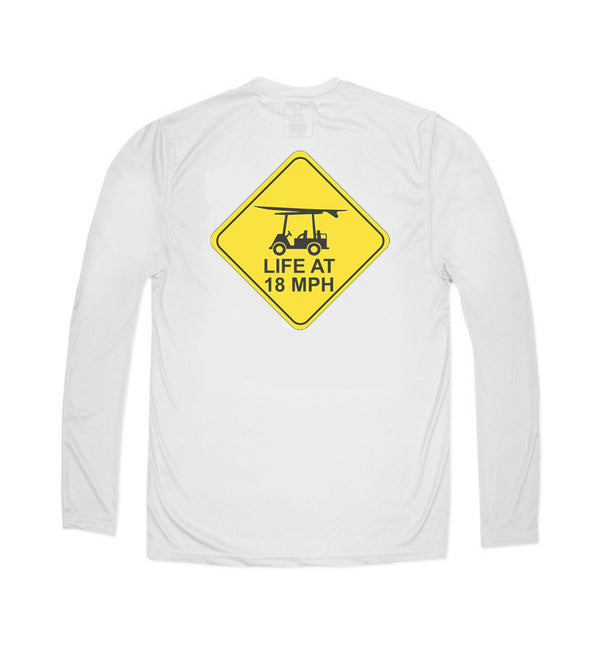 Youth Performance Long Sleeve 18 MPH Sign T-Shirt - Pearl Grey