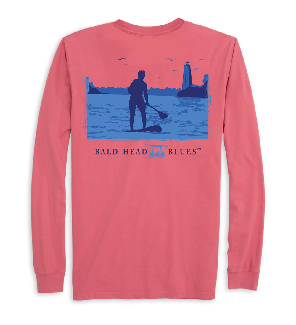 Island Tee - Long Sleeve Paddleboard - Brick