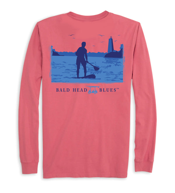 Island Tee - Long Sleeve Paddleboard - Brick