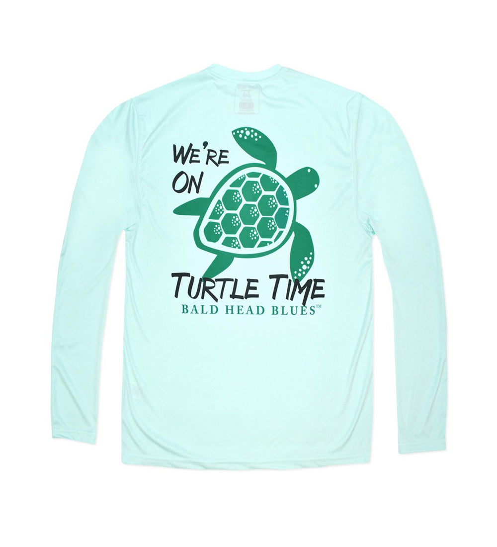 Youth Performance Long Sleeve Turtle Time T-Shirt - Seagrass
