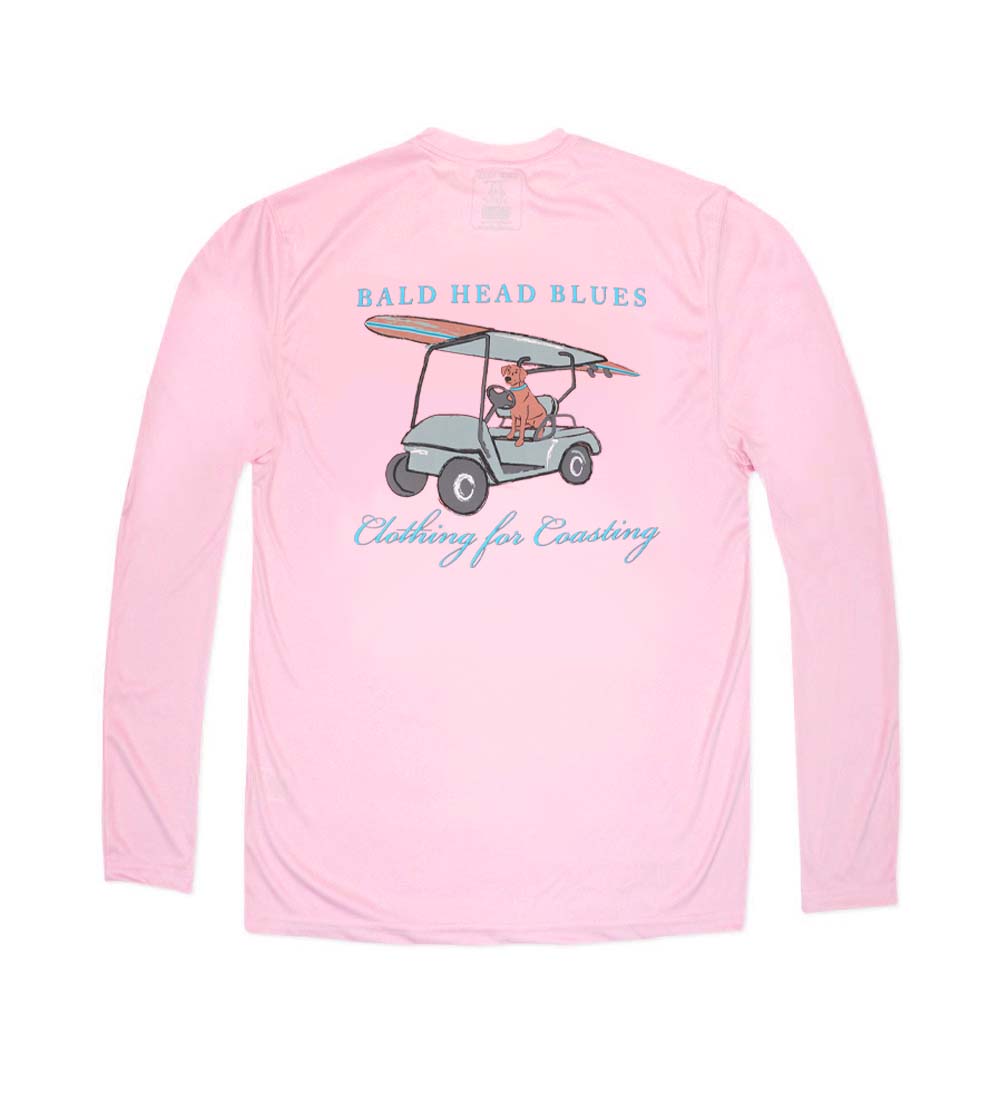 Youth Performance Dog in Cart T-Shirt in Pink