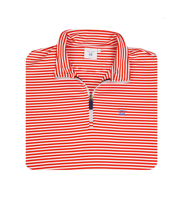 Youth Dogwood Quarter Zip - State Red/White