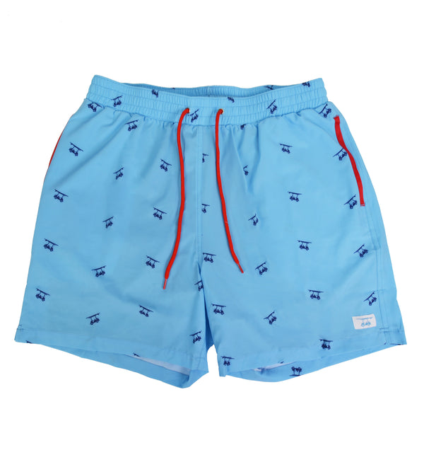 Bell with Navy Golf Carts Swim Trunks