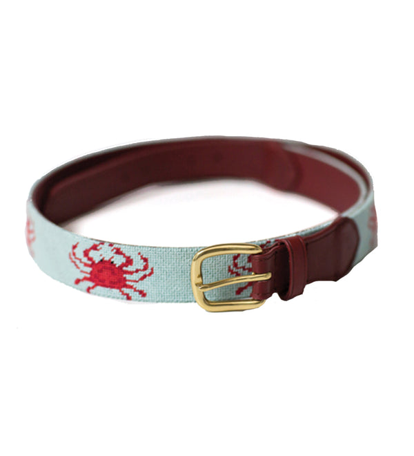 Needlepoint Belt - Crab