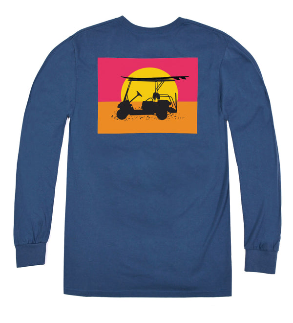 Island Tee Long Sleeve - Endless Sunset - Navy