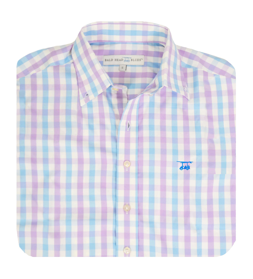 Islander Button Down - Lavender/Bell