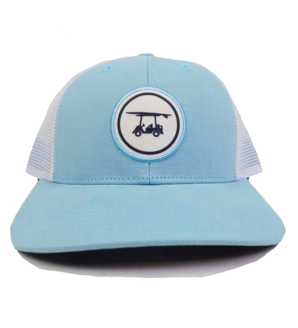 Trucker Hat w/ Circle Logo - Light Blue