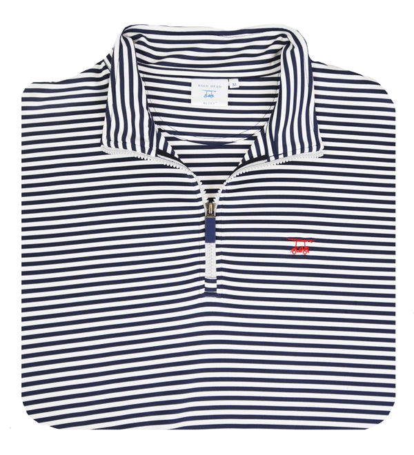 Dogwood Quarter Zip- Medieval/White