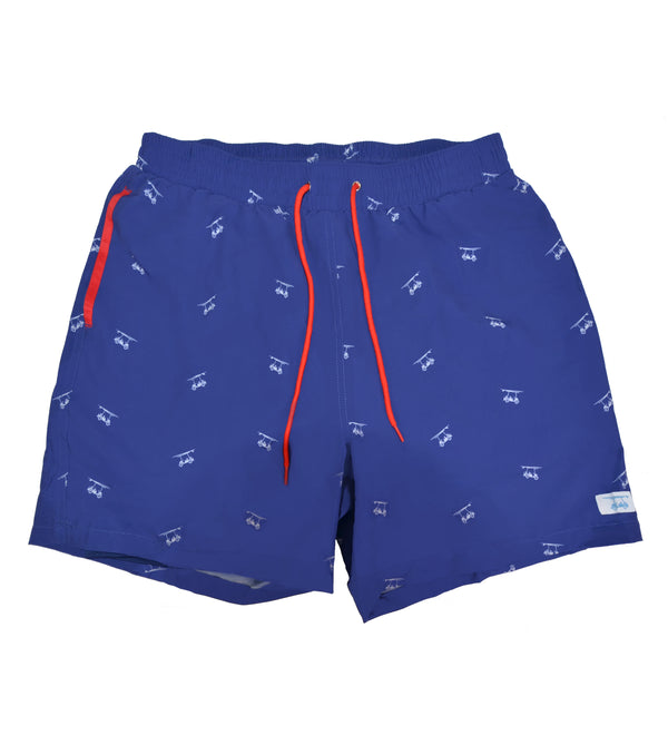 Medieval with White Golf Carts Swim Trunks
