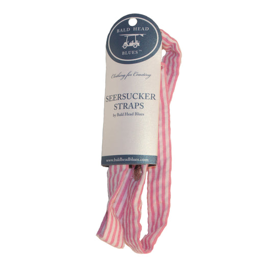 Seersucker Sunglasses Holder - Hot Pink