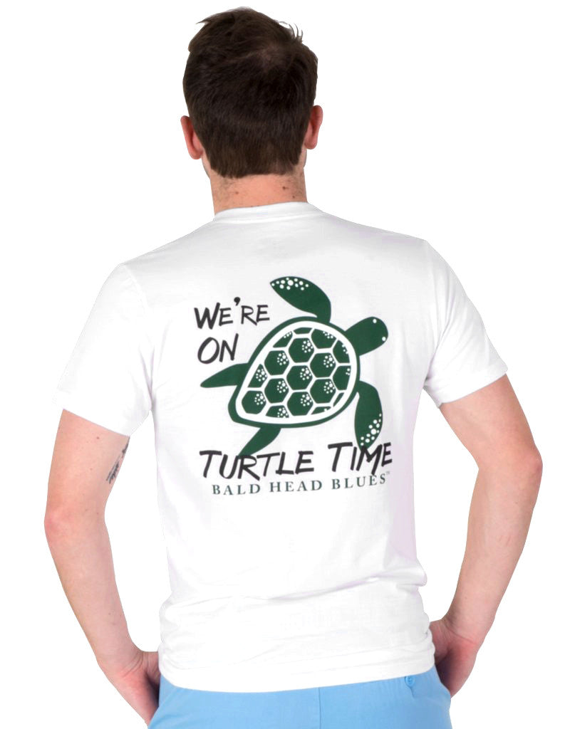 Island Tee - Short Sleeve Turtle Time - White