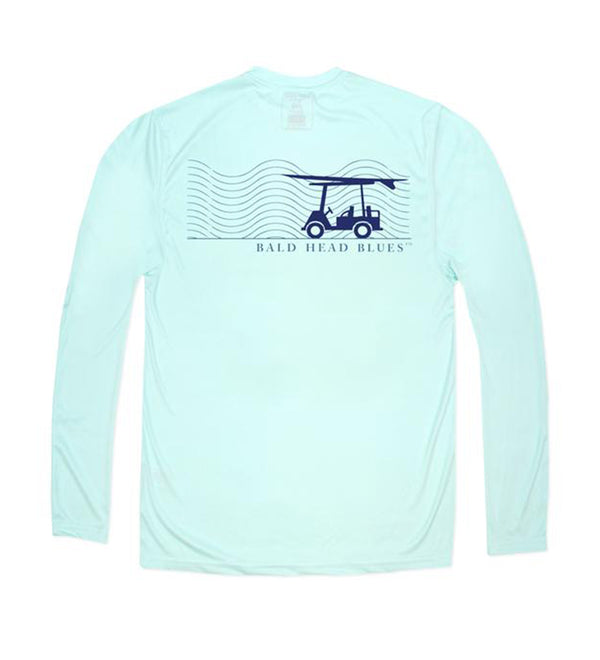 Youth Performance Long Sleeve Wave T-Shirt - Seagrass
