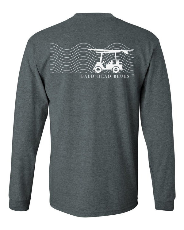 Island Tee - Long Sleeve Wave - Heather Charcoal