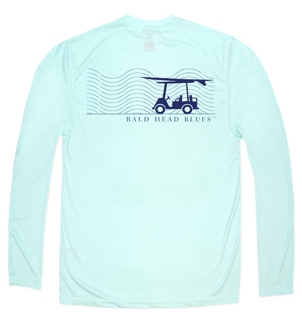 Performance Long Sleeve Wave T-Shirt - Seagrass