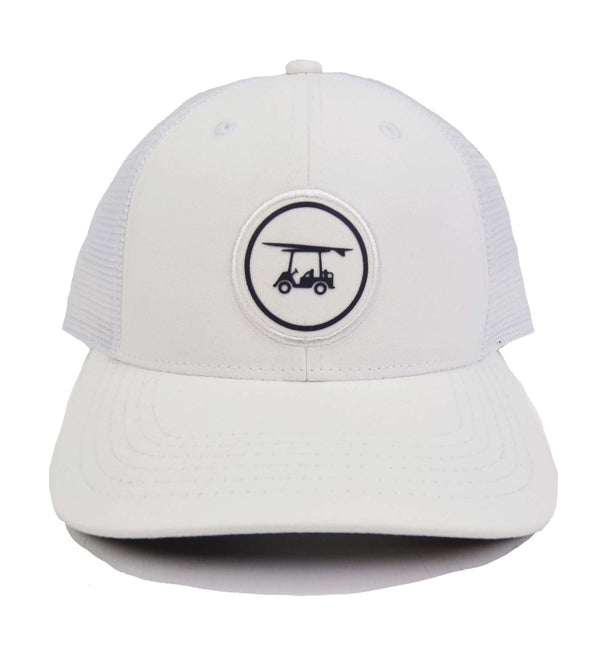 Trucker Hat w/ Circle Logo - White