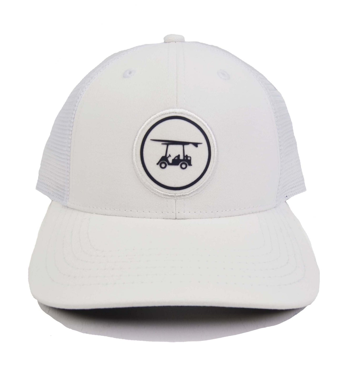 Trucker Hat w/ Circle Logo - White