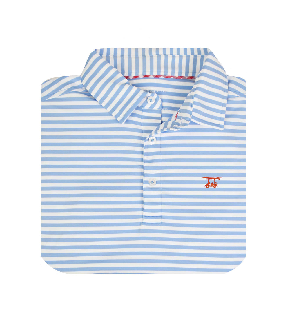 Albatross Youth Polo - Bell/White Wide Stripe