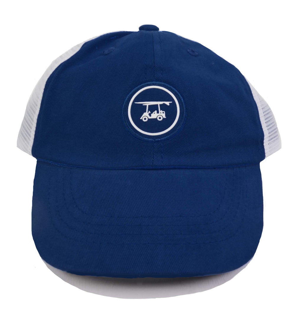 Youth Trucker Hat w/ Circle Logo - Navy