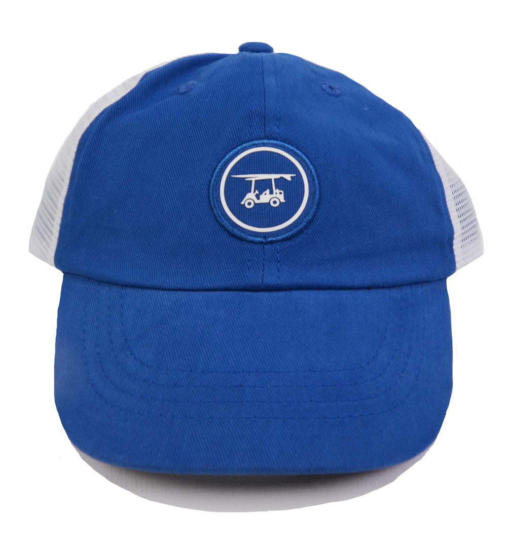 Youth Trucker Hat w/ Circle Logo - Royal Blue
